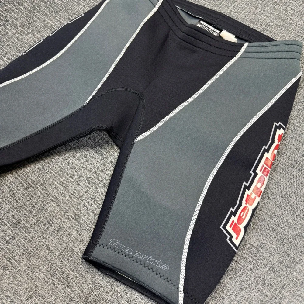 Vtg Jet Pilot Mens L Black Gray Freeride Neoprene Shorts Water Sports Jet Ski